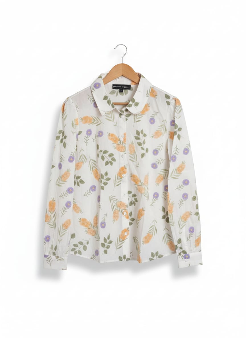 PRINCESS HIGHWAY | L|BUST 22 |Wild Flower Shirt|Cotton