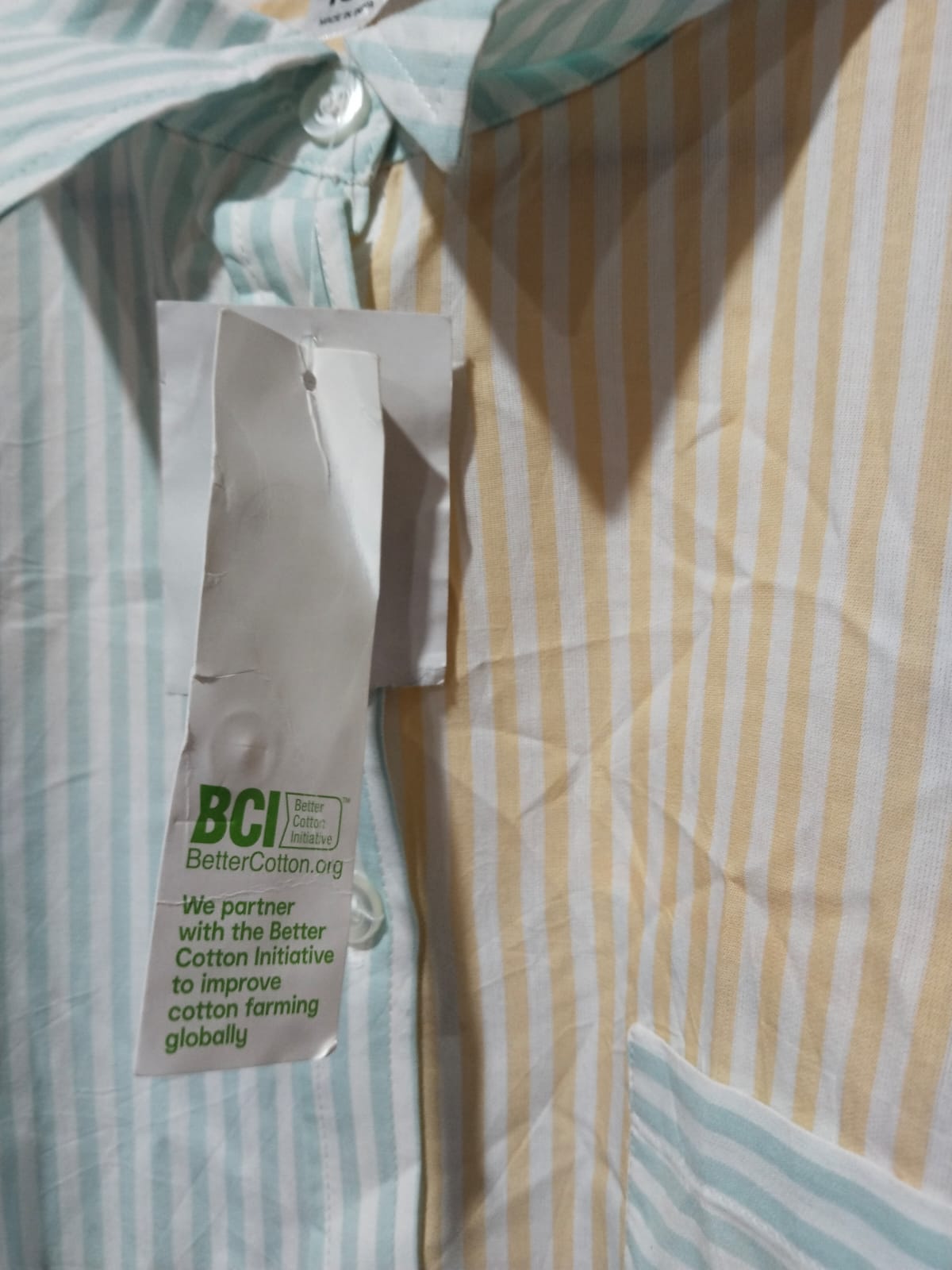 Anko | M | Bust 25 | Color-Blocked Striped Button-Down Shirt