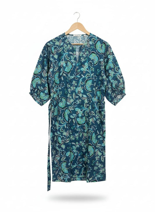 TRENERY | M | Bust 19 |Noelle Kimono |Kyoto Festival Blue |VISCOSE