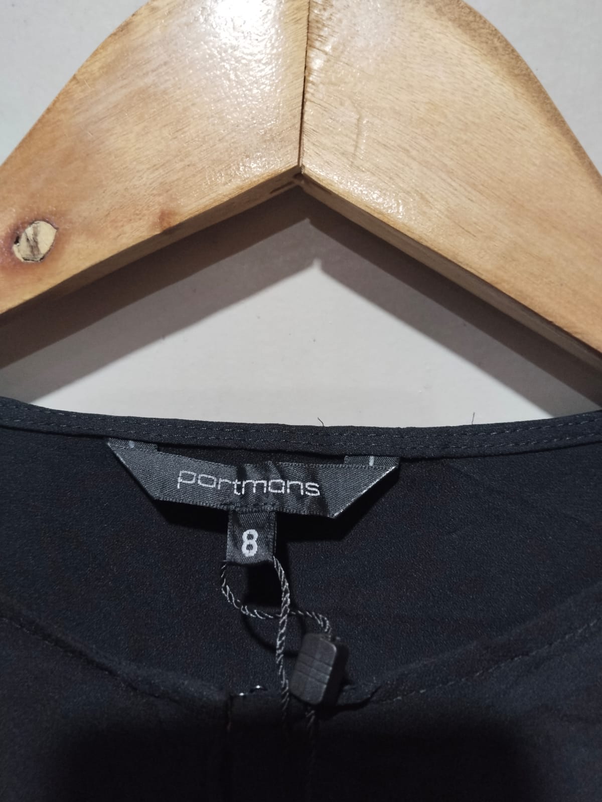 POTMONS|M|Bust 18|Black| Long Sleeve Blouse with Shirred Cuffs
