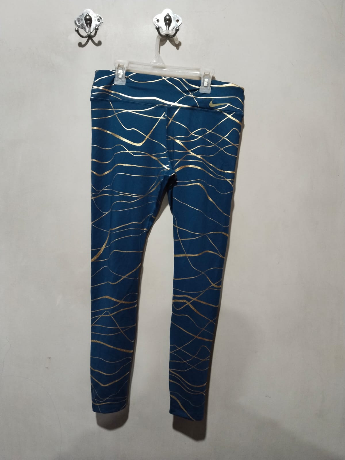 NIKE |L|Waist 32I|con Clash Fast Running  Leggings|Valerian Blue / Metallic Gold