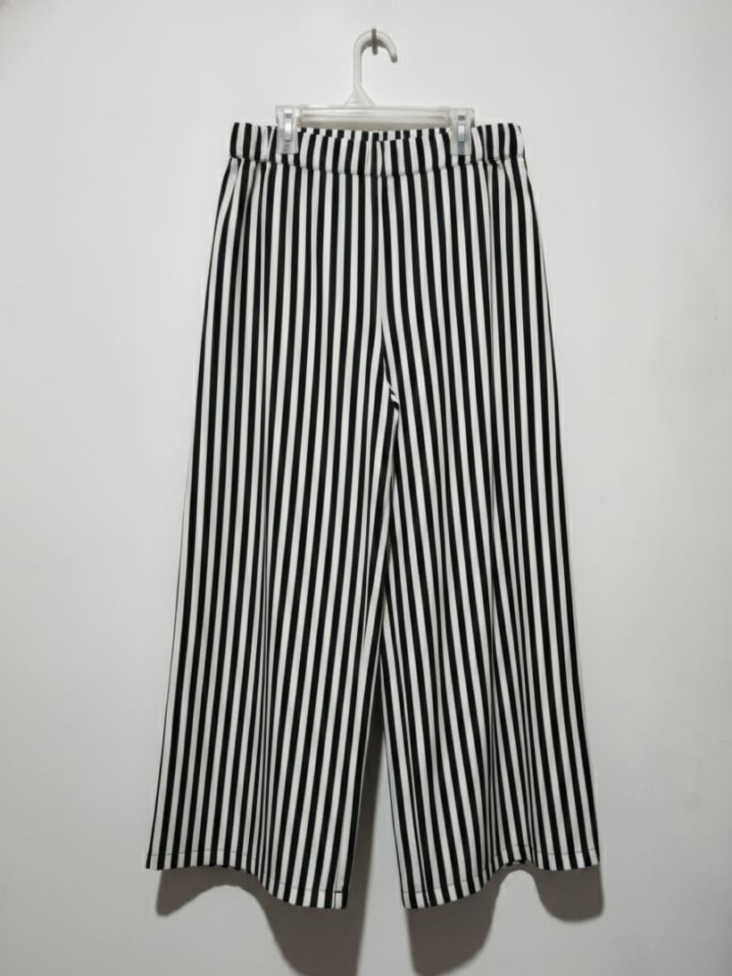SHEIN |L|Waist 30|Vertical Striped Wide Leg Trousers