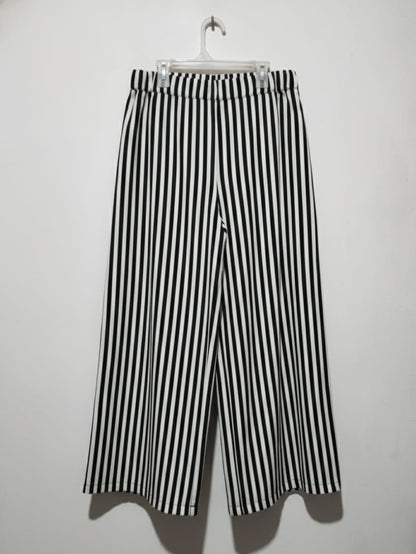 SHEIN |L|Waist 30|Vertical Striped Wide Leg Trousers