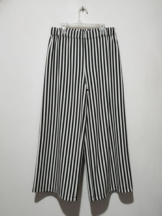 SHEIN |L|Waist 30|Vertical Striped Wide Leg Trousers