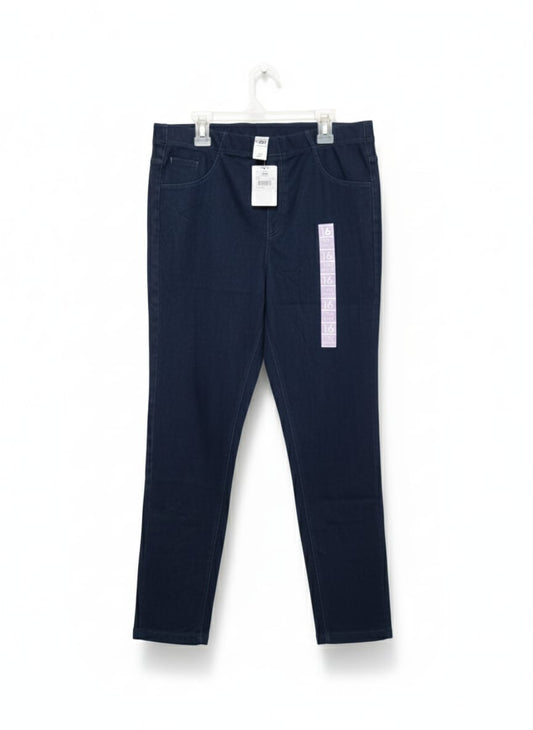 CLOTHING & CO |XL|Waist 33|Women's Navy Blue Stretch Jeggings