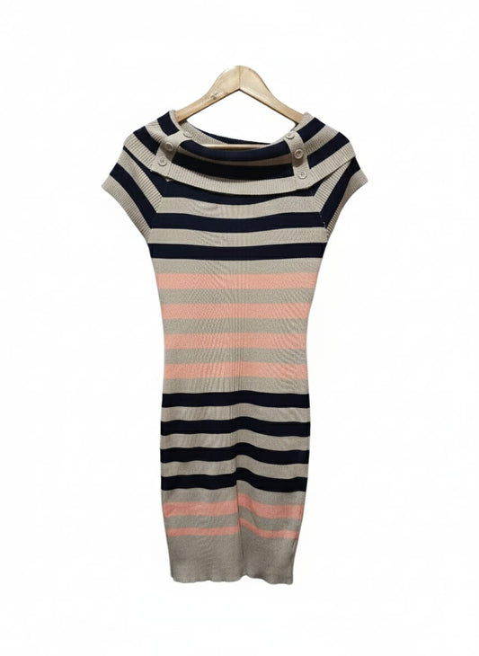 PINK ROSE |XL|Bust 14.5 More Strechable |Sweater Dress Multicolor