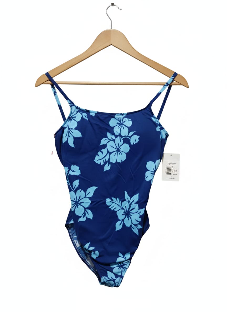 LEILANI|M|BUST 14|Blue Hibiscus One Piece Swimsuit