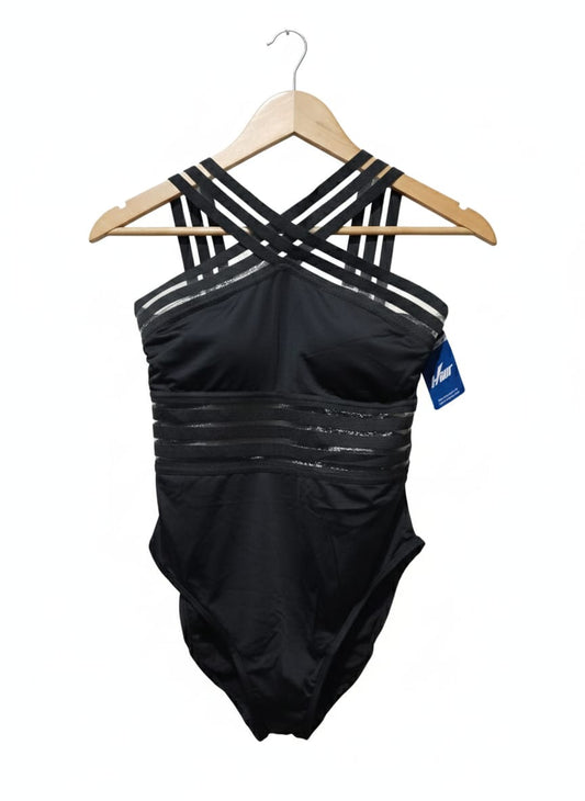 HILOR|S|BUST 14| Women's One Piece Swimwear Front Crossover Swimsuits