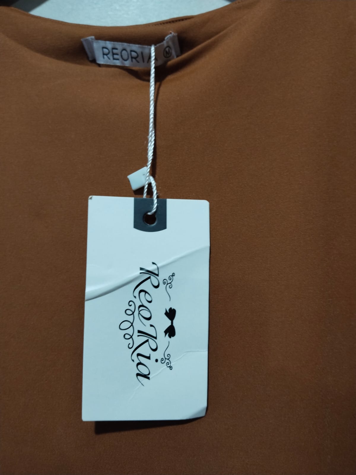 REORIA|M|BUST 14| Cinnamon Brown High Neck Sleeveless Bodysuit