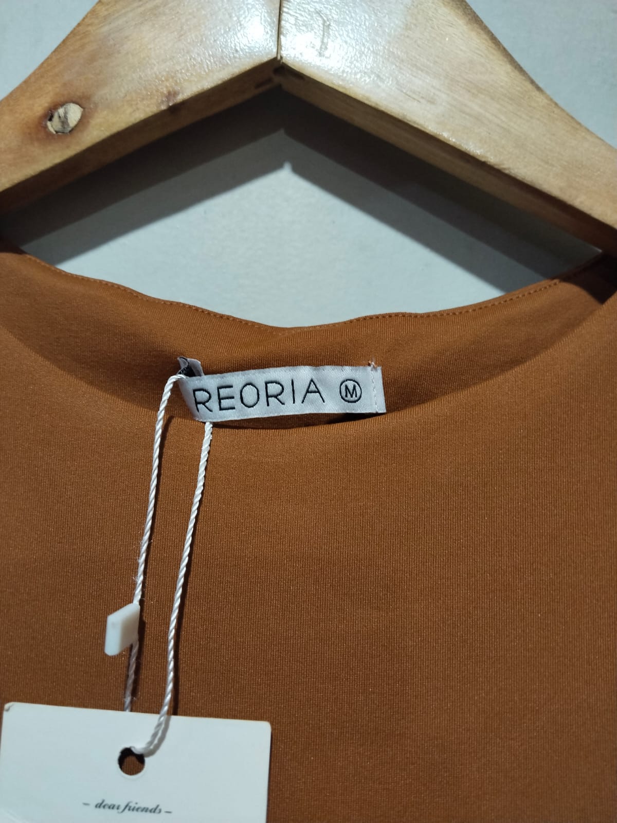 REORIA|M|BUST 14| Cinnamon Brown High Neck Sleeveless Bodysuit