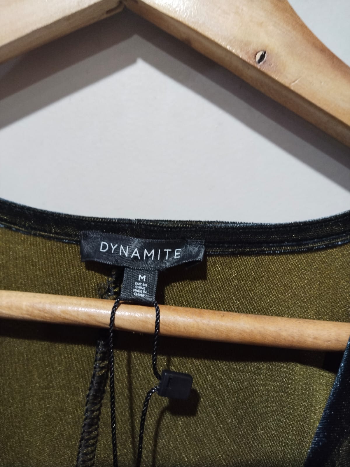 DYNAMITE|M|BUST 21|Dark Green Velvet Long Sleeve Bodysuit