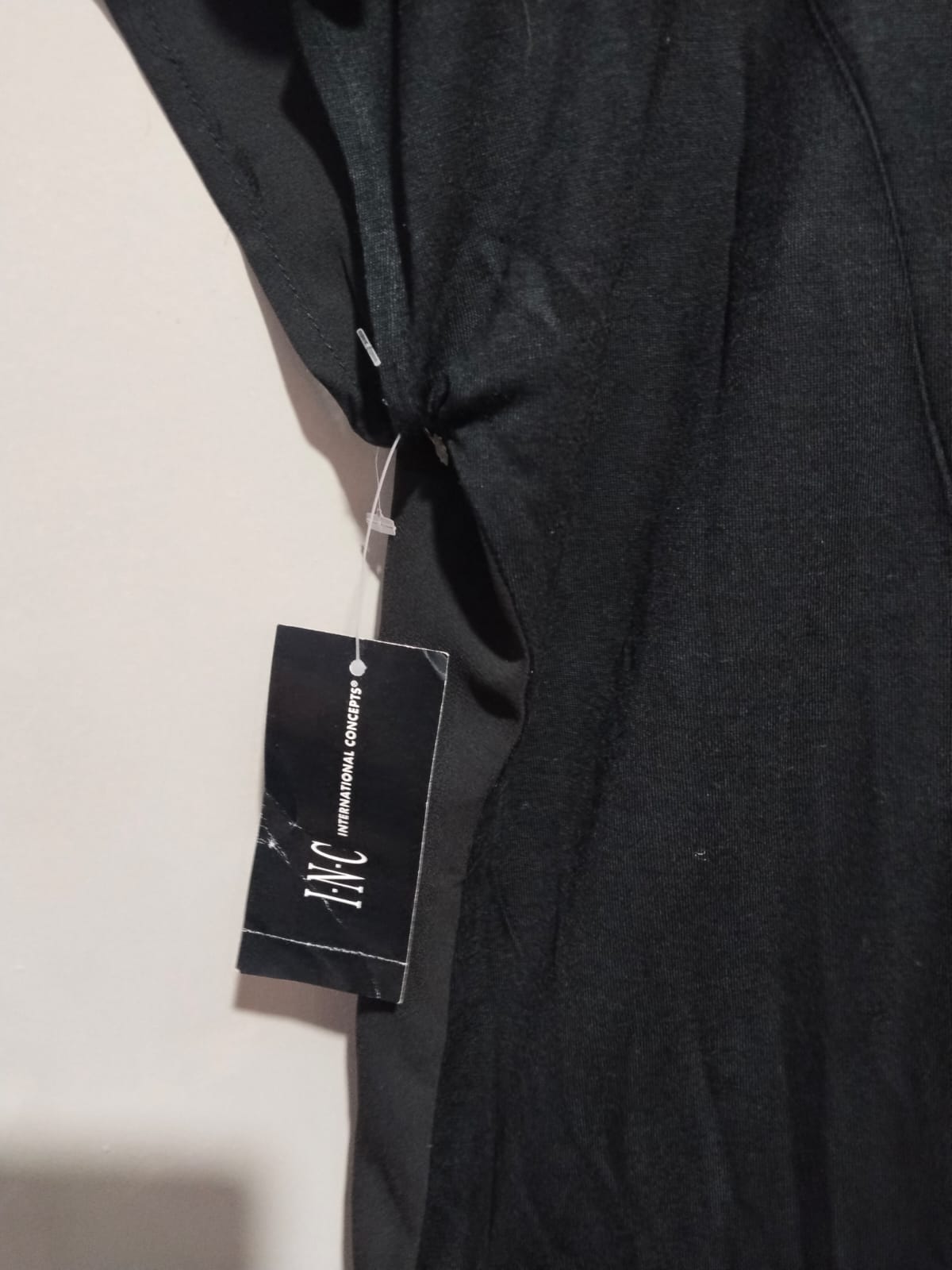 INC INTERNATIONAL CONCEPTS|XL|BUST 23|Black Knot Front V-Neck Blouse
