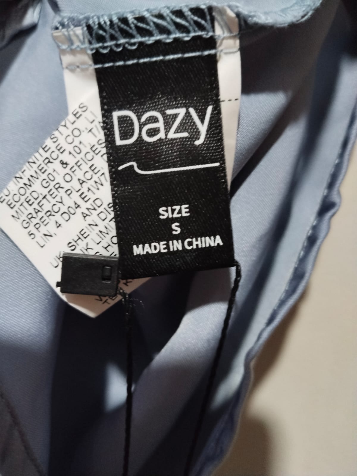 DAZY|S|BUST 15|Dusty Blue Sleeveless Satin Top