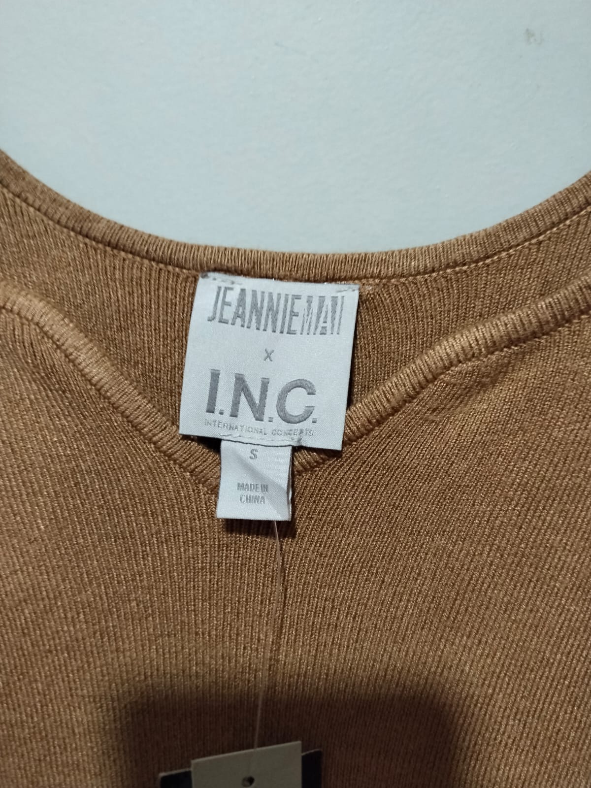 JEANNIE MAI I.N.C|S|BUST 10.5 STRECHABLE|Ribbed Knit Tie Waist Midi Dress