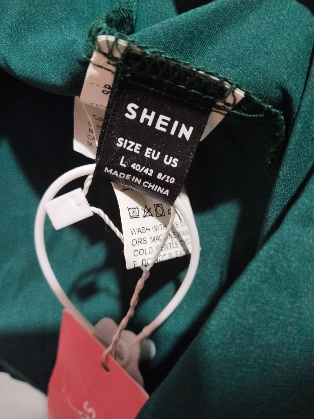 SHEIN BELLE| L|BUST 15|Green Cowl Neck Open-Back Maxi Dress