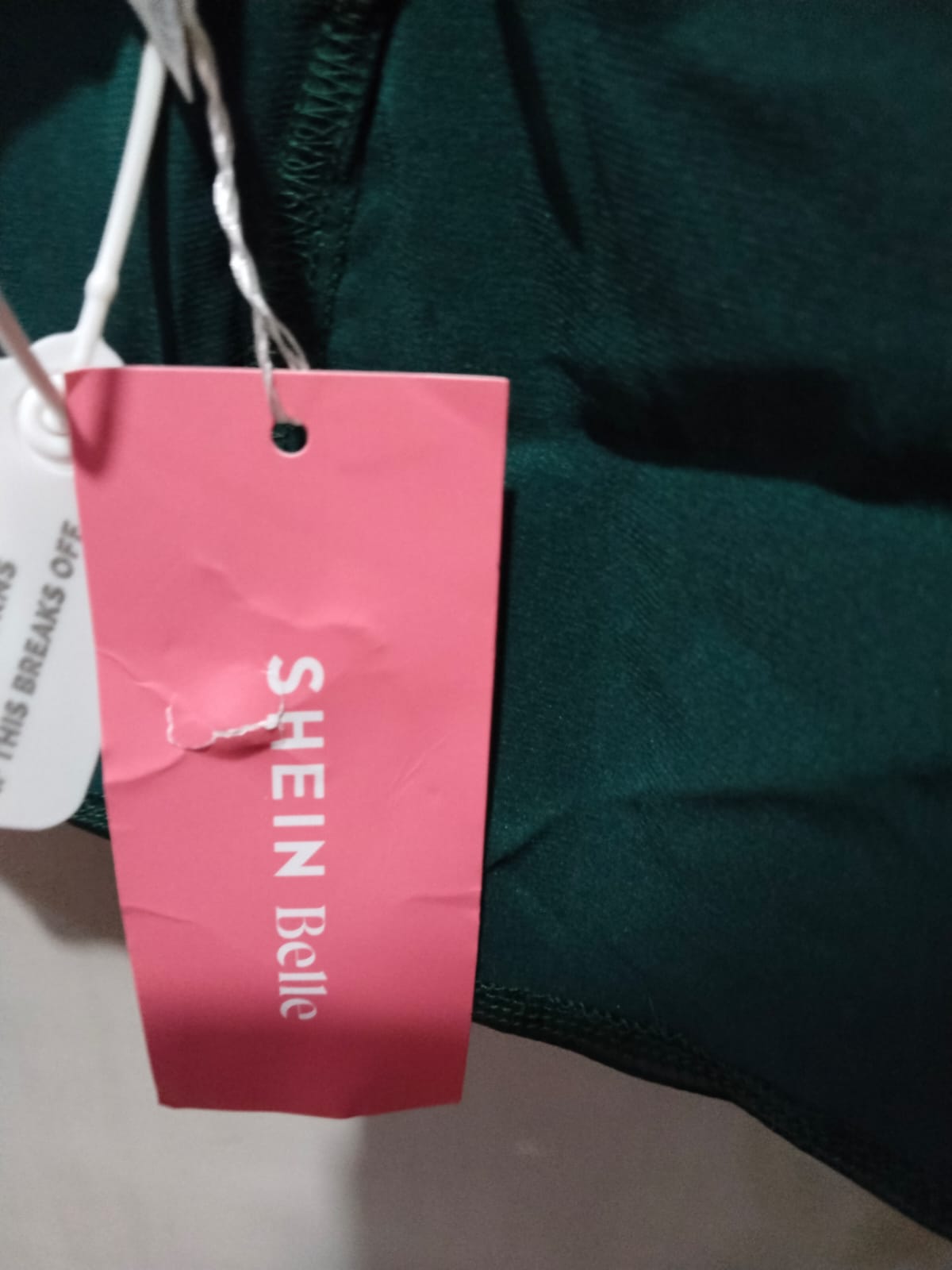 SHEIN BELLE| L|BUST 15|Green Cowl Neck Open-Back Maxi Dress