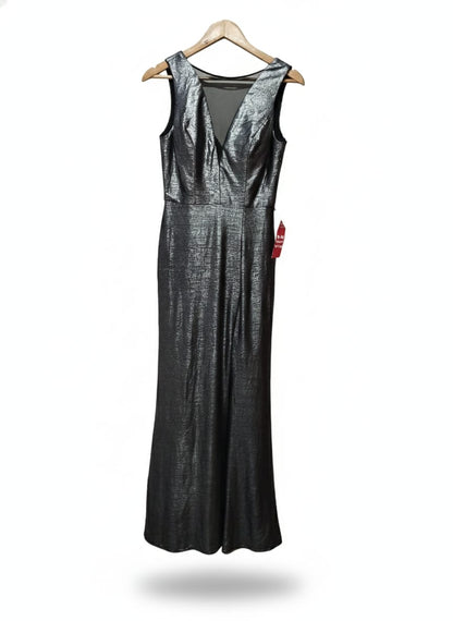 NIGHTWAY|S|BUST 16|Women's Metallic Illusion-Mesh Gown