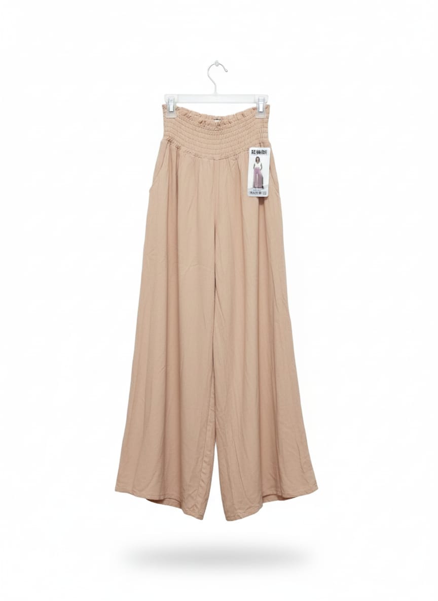 REWASH|L|WAIST 24|BEIGE PALAZZO TROUSERS