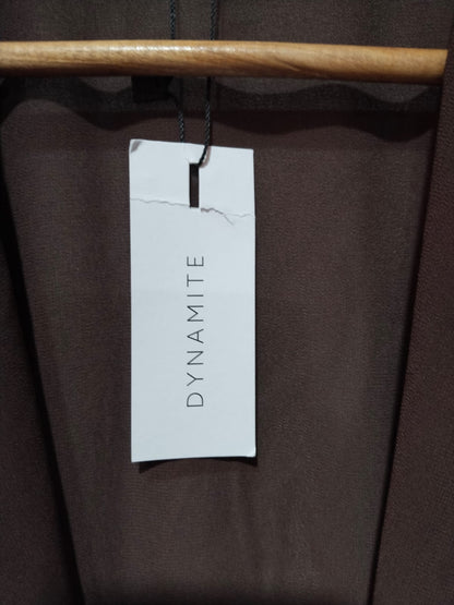 DYNAMITE|S|BUST 18|Threadbare tie front long sleeve blouse