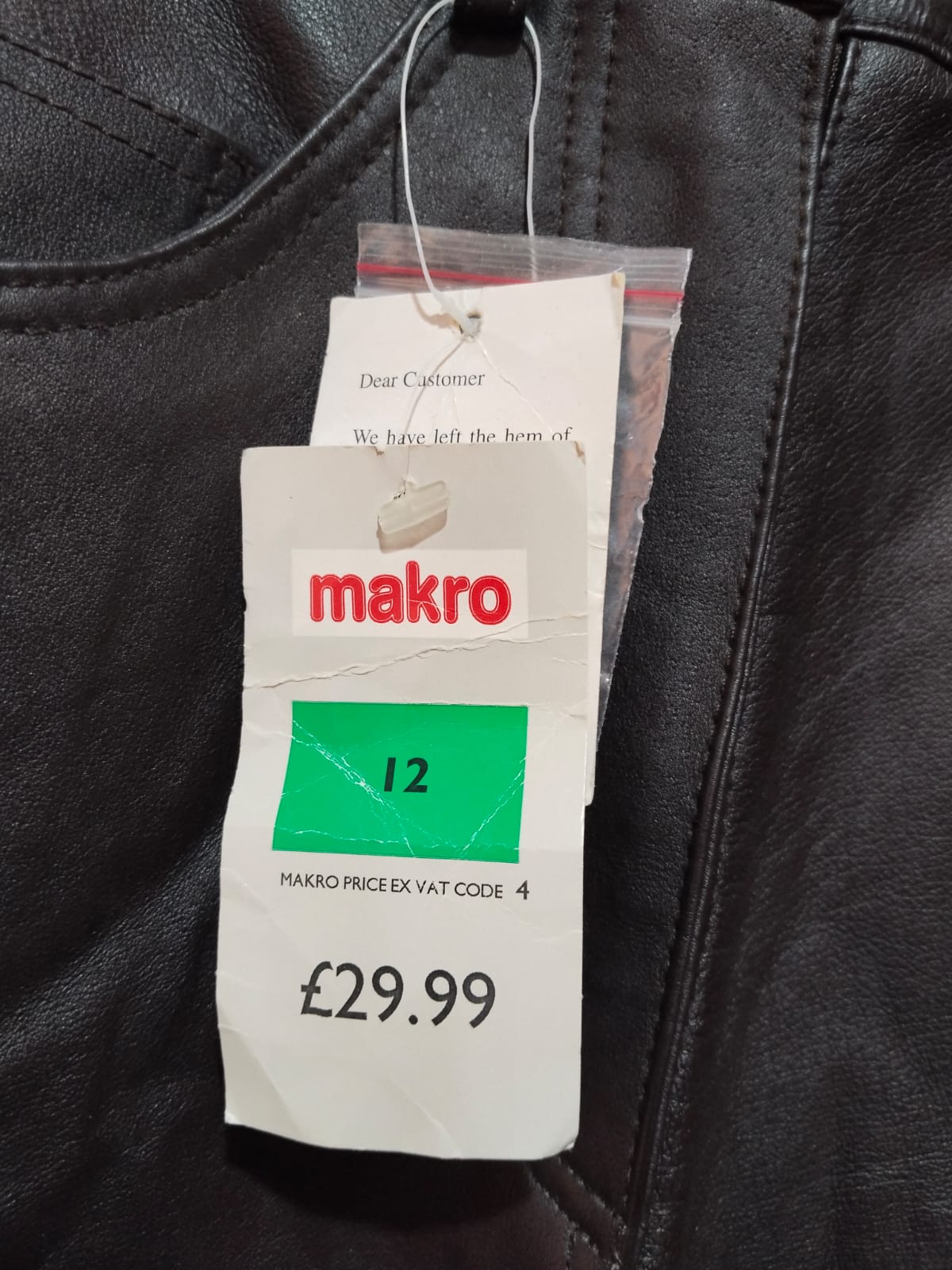 THE UDSON LEATHER|M|WAIST 28|LEG HIGH-RISE LEATHER TROUSERS