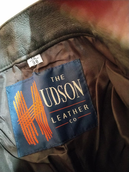THE UDSON LEATHER|M|WAIST 28|LEG HIGH-RISE LEATHER TROUSERS