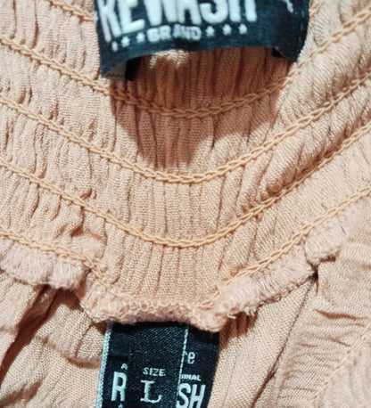 REWASH|L|WAIST 24|BEIGE PALAZZO TROUSERS