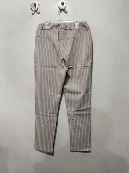 MADE IN ITALY|L/XL|WAIST 32|CASUAL GREY STRIPED PANTS