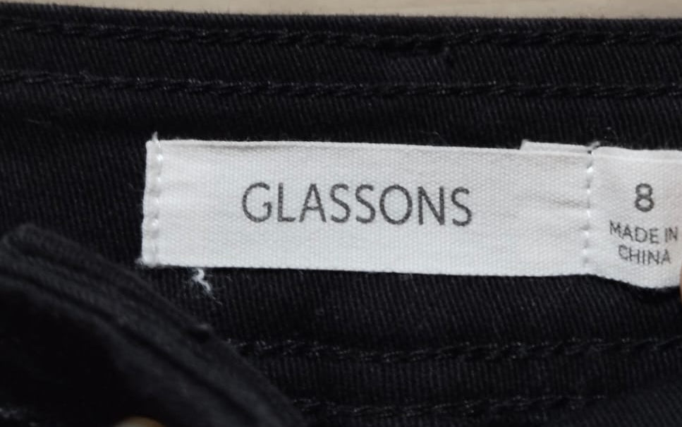 GLASSONS|M|WAIST 28|BLACK WIDE-LEG CROP PANTS WITH A DRAWSTRING WAIST