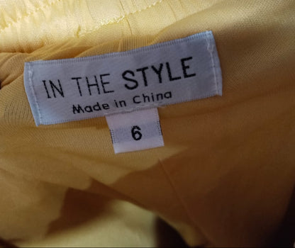 IN THE STYLE|S|WAIST26|GOLD SEQUIN & SATIN JOGGER PANTS