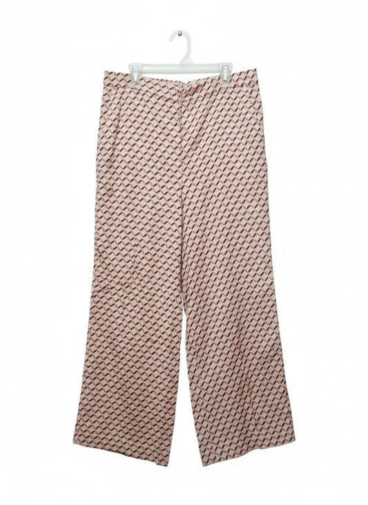 SUSSAN|M|WAIST 33|HIGH-WAISTED PRINTED PALAZZO TROUSERS