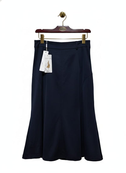 BELLE POQUE|S|WAIST 28|NAVY BLUE MERMAID MIDI SKIRT