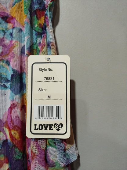 LOVE 83|M|26|B12|Sheer Chiffon Tiered Ruffle Flared Trousers