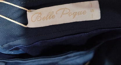 BELLE POQUE|S|WAIST 28|NAVY BLUE MERMAID MIDI SKIRT