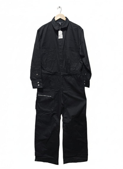 FOREVER 21|XL|BUST 21| UTILITARIAN CARGO JUMPSUITS BLACK