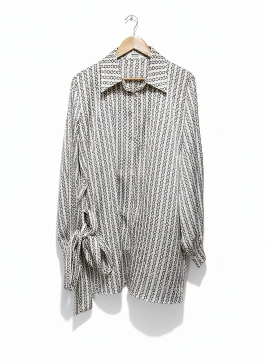 SHOWPO|S|BUST 24|CHAIN PRINT WRAP TIE SIDE BLOUSE.