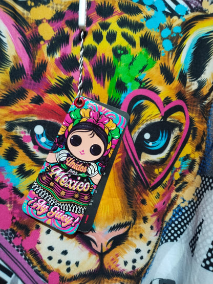 IAY GUAY|L|BUST 19| MEXICAN GRAPHIC PRINT JAGUAR T-SHIRT