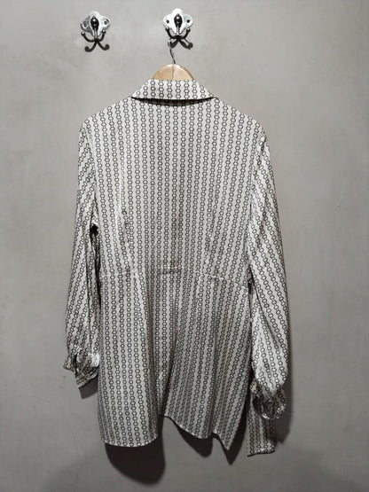 SHOWPO|S|BUST 24|CHAIN PRINT WRAP TIE SIDE BLOUSE.