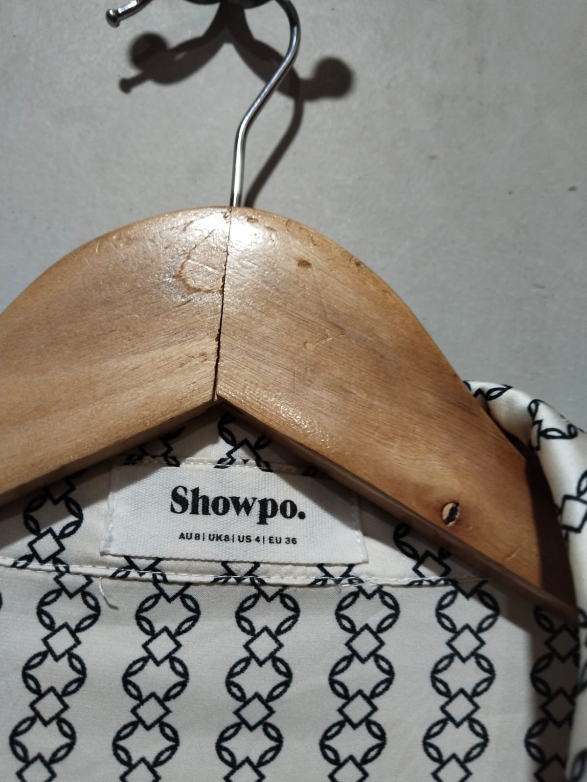 SHOWPO|S|BUST 24|CHAIN PRINT WRAP TIE SIDE BLOUSE.