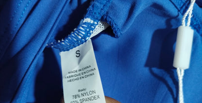 VERTVIE|S|BUST 13|BLUE SLEEVELESS FLARED SPORTS WEAR JUMPSUIT