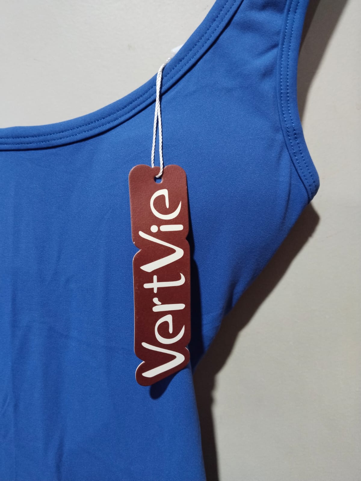 VERTVIE|S|BUST 13|BLUE SLEEVELESS FLARED SPORTS WEAR JUMPSUIT