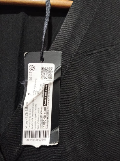 MONOPRIX TEENS|M|BUST 17|BLACK WRAP V-NECK JUMPSUIT