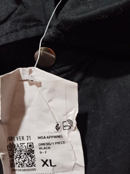 FOREVER 21|XL|BUST 21| UTILITARIAN CARGO JUMPSUITS BLACK