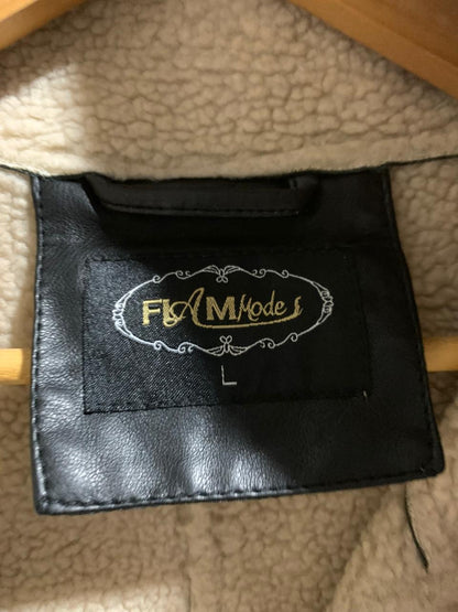 FLAM MODES|L|BUST 22|BLANKNYC WOMEN'S SHERPA BONDED MOTO JACKET