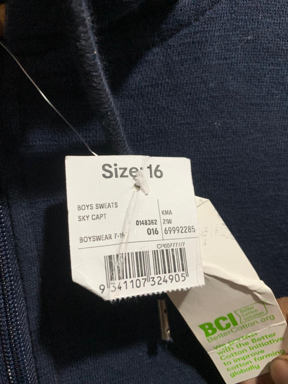 ANKO|M|BUST 20| NAVY BLUE FULL ZIPPER HOODIE