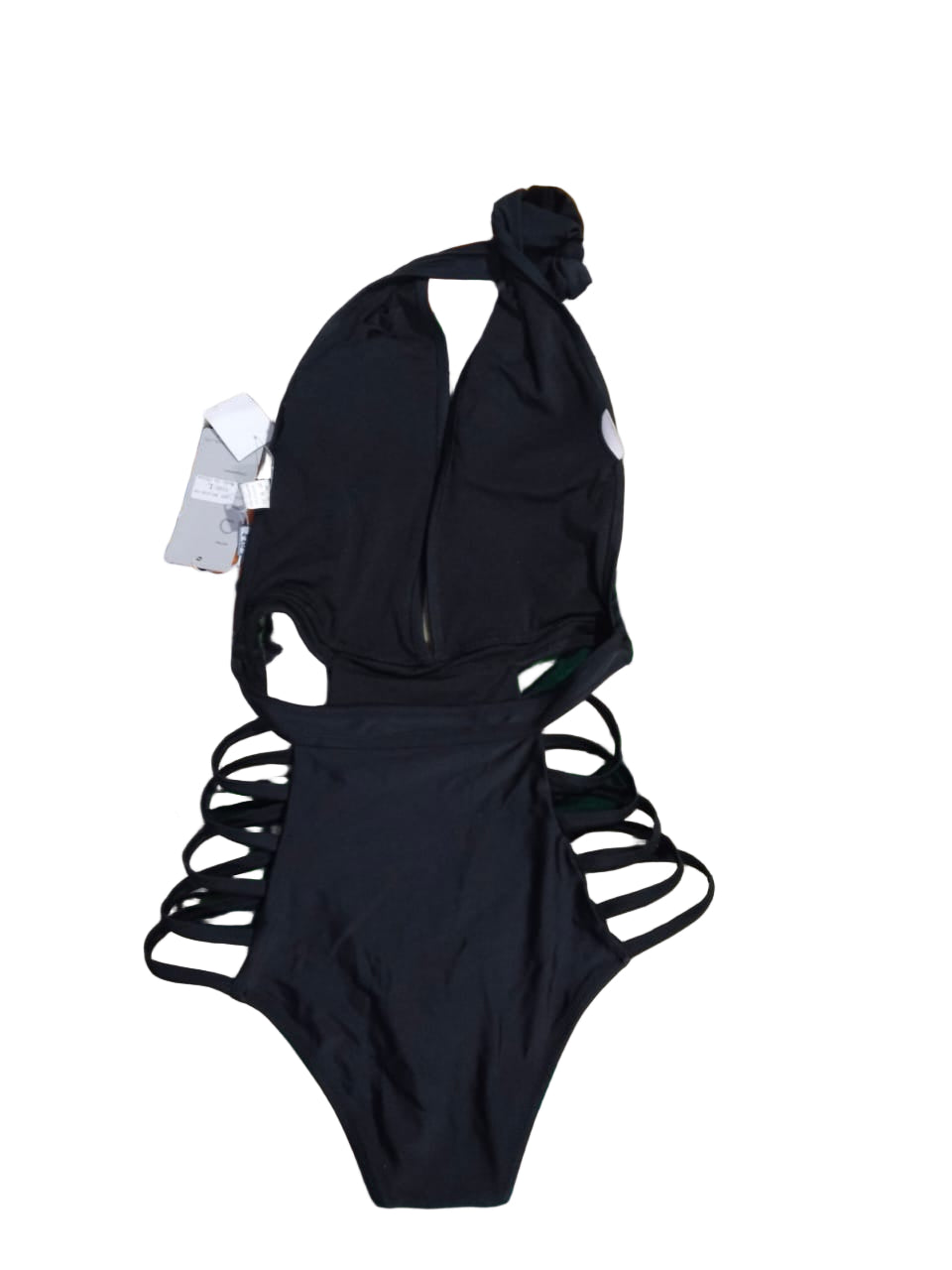 YIRA|L|BUST 13|Ladder Cutout Halter Neck One-Piece Swimsuit