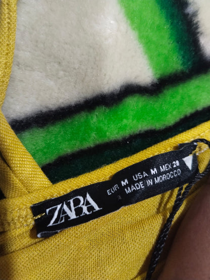 ZARA|M|BUST 16|Halter Top with Elastic Hem