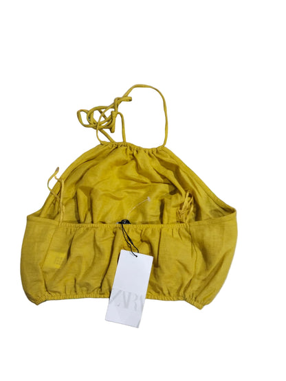 ZARA|M|BUST 16|Halter Top with Elastic Hem