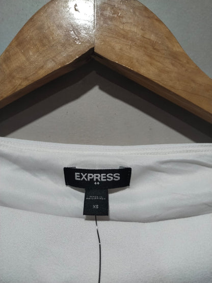 EXPRESS |XS|BUST 15|Mixed Media Boat Neck Bodysuit