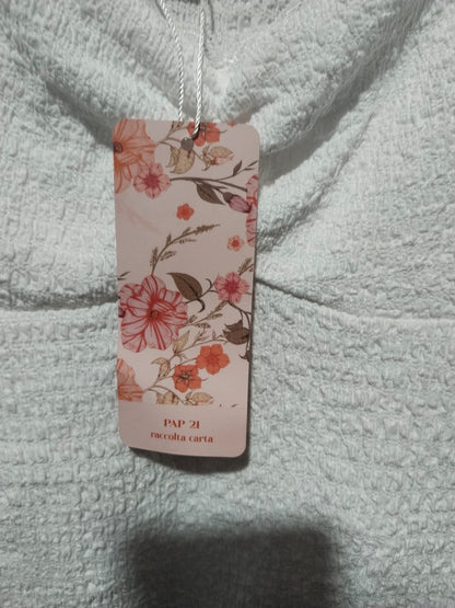 SHEIN |S|BUST 14|Twist Front Textured Crop Cami Top