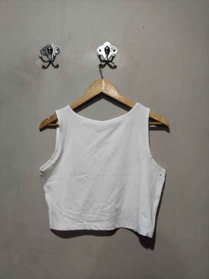 ROMWE|L|BUST 17|Female Meditating Energy Crop Top